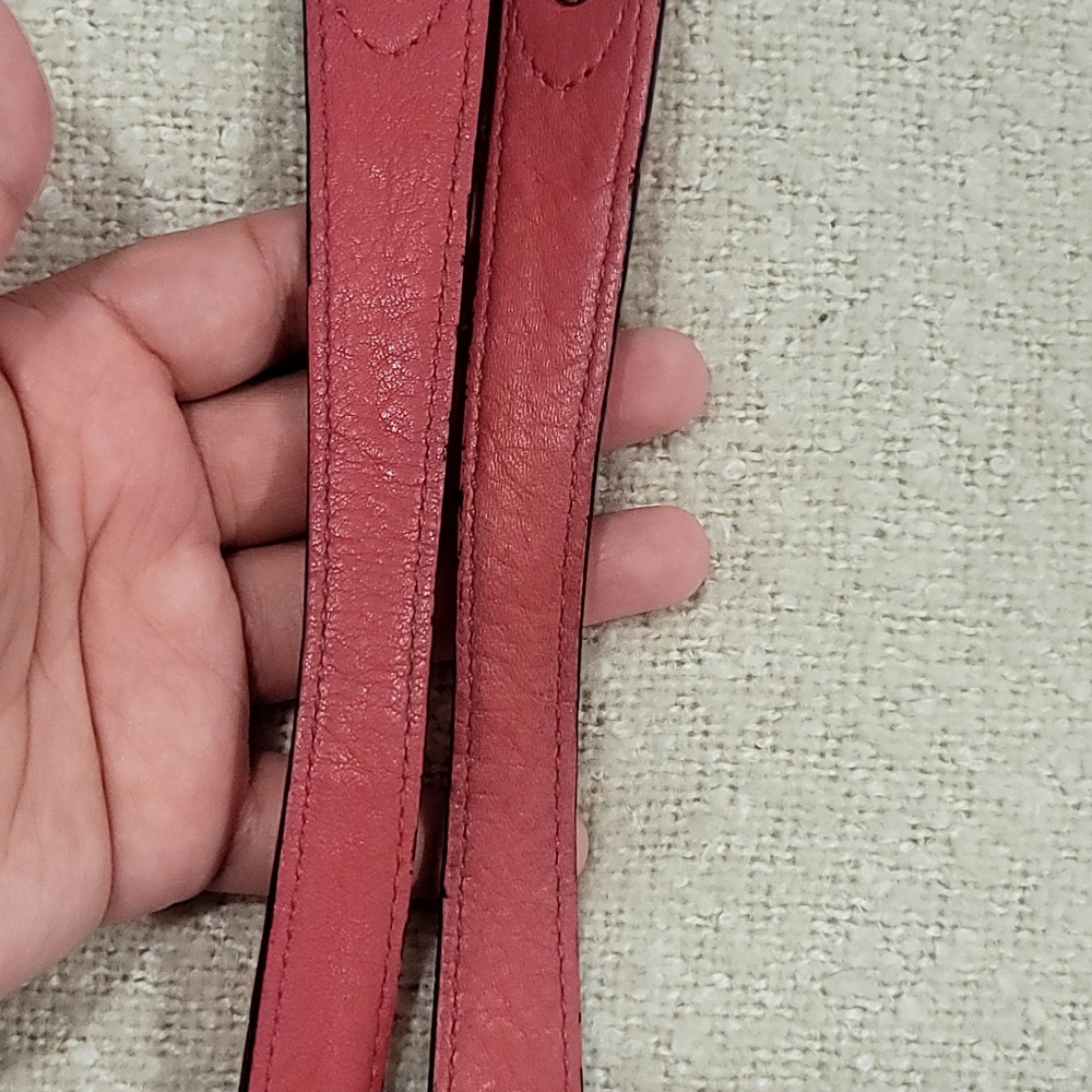 ​Coach Poppy Taylor East West Tote Pink Pebbled Leather Silver Chain 24083 - Picture 12 of 17